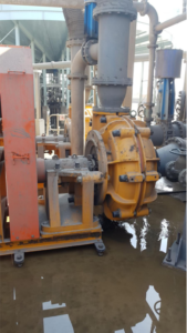 Slurry pump used in mining industry for abrasive slurry transportation in mineral processing plant